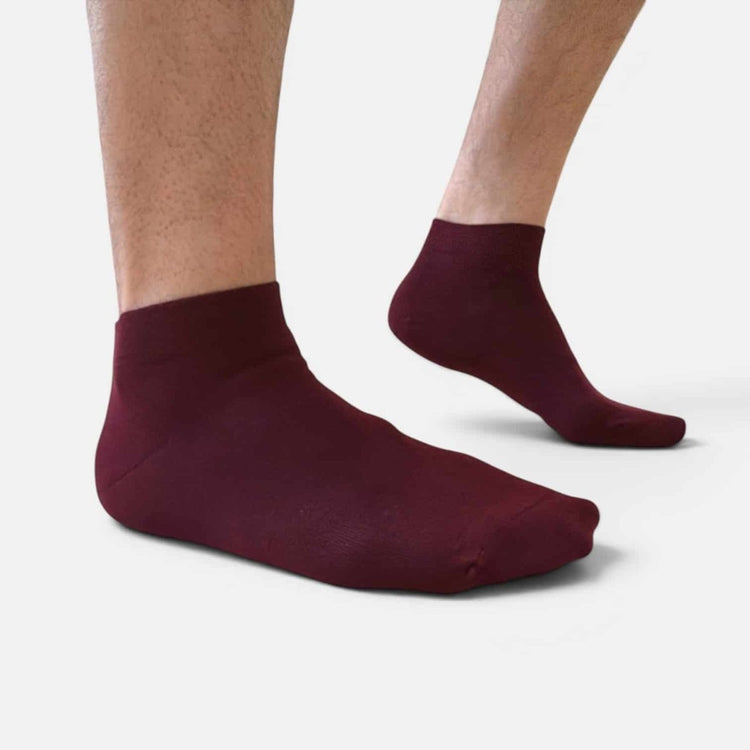 6 Pairs Classic Colours Cotton Ankle Socks -Pair Socks