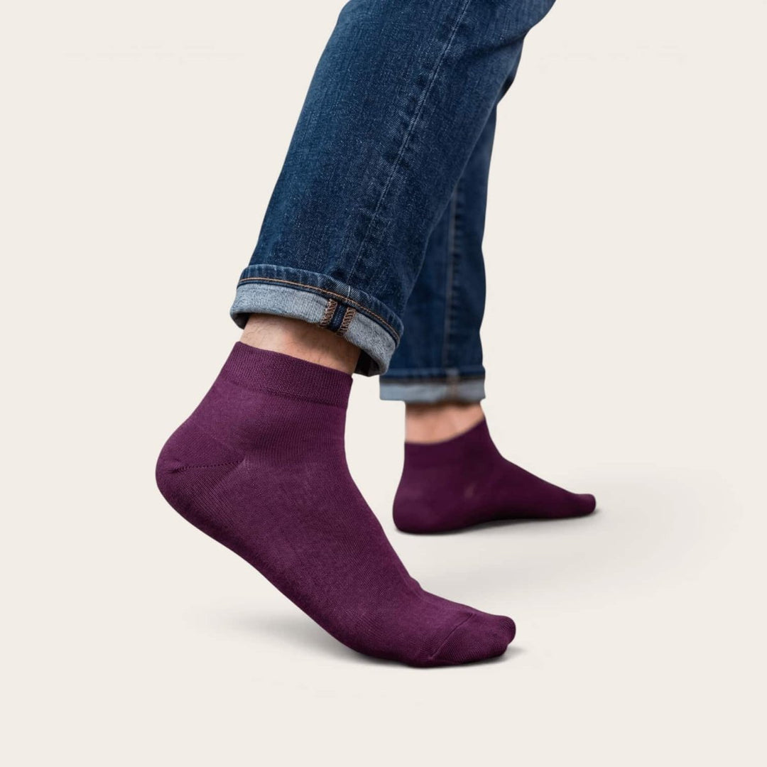 6 Pairs Colourful Cotton Ankle Socks -Pair Socks