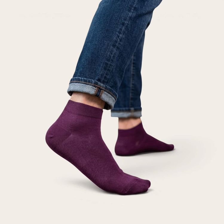 6 Pairs Colourful Cotton Ankle Socks -Pair Socks