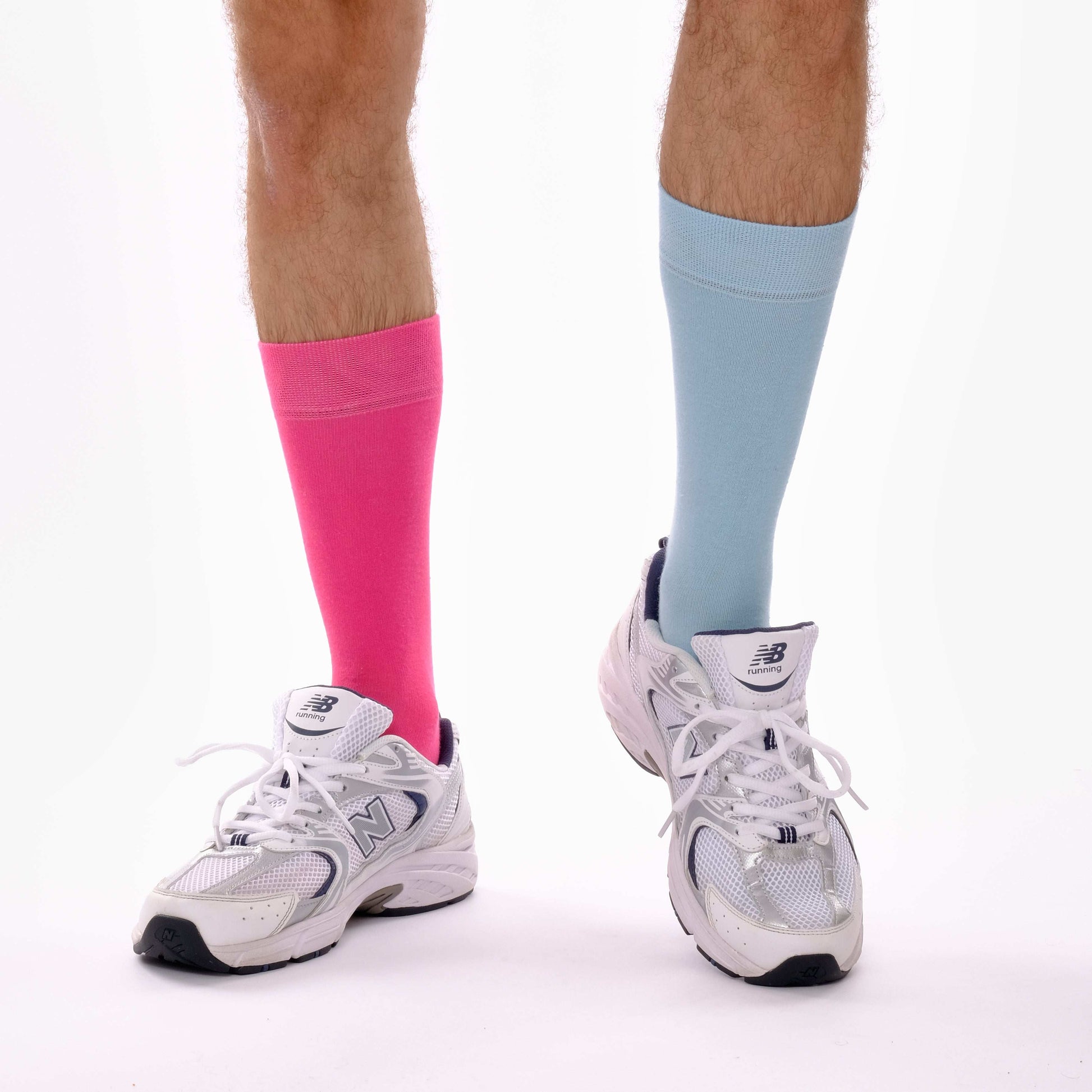 Baby Blue & Hot Pink Odd Socks