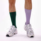 Lilac & Dark Green Odd Socks