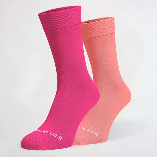 Hot Pink & Coral Pink Odd Socks