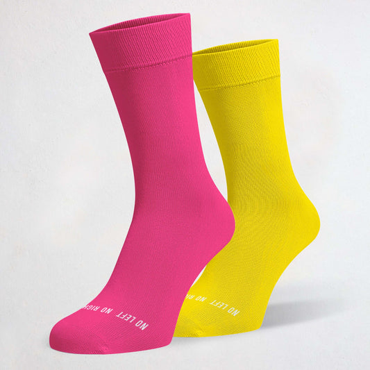 Hot Pink & Sun Yellow Odd Socks