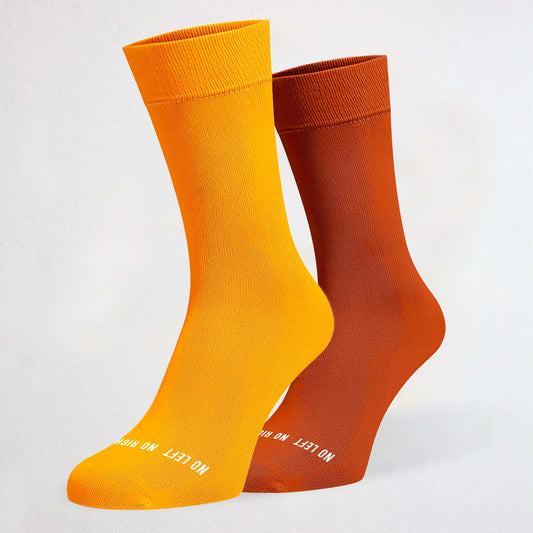 Mustard Yellow & Burnt Orange Odd Socks