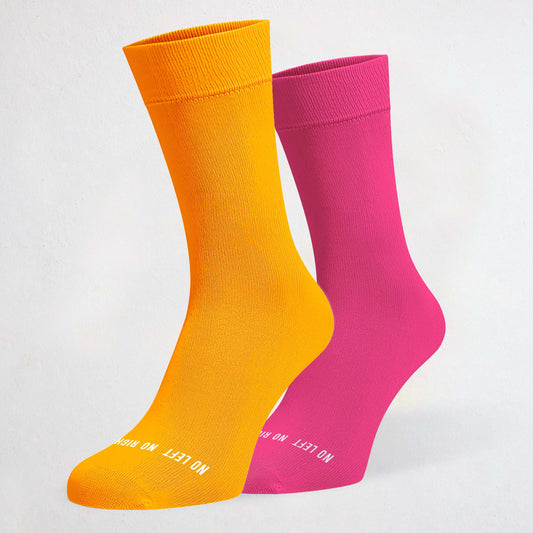 Mustard Yellow & Hot Pink Odd Socks