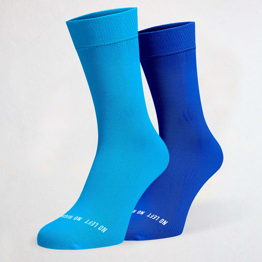 Sky Blue & Royal Blue Odd Socks