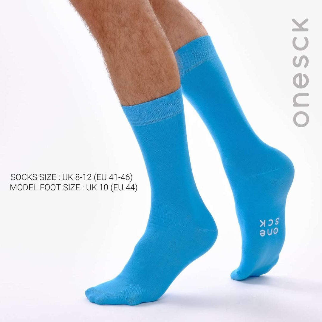 Aqua Blue Cotton Socks (Super Soft) - Pair Socks
