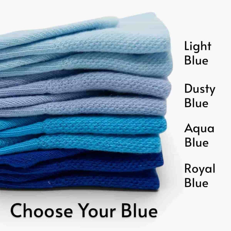 Aqua Blue Cotton Socks -Pair Socks