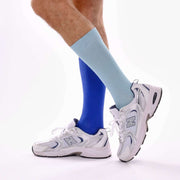 Baby Blue & Royal Blue Odd Socks – Mismatched Cotton Crew Socks - Odd Socks