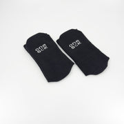 Black Cotton Crew Ribbed Diabetic Socks - Twin Socks