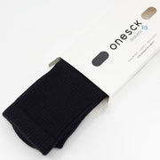 Black Cotton Crew Ribbed Diabetic Socks - Twin Socks