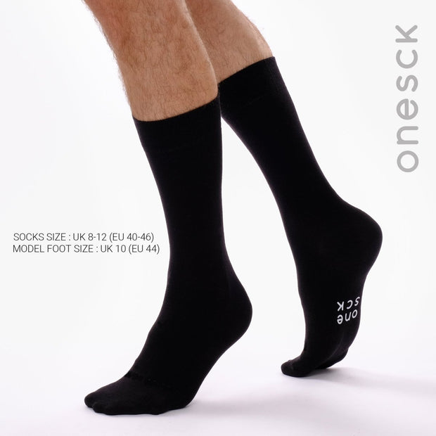 Black Organic Cotton Crew Socks - Twin Socks
