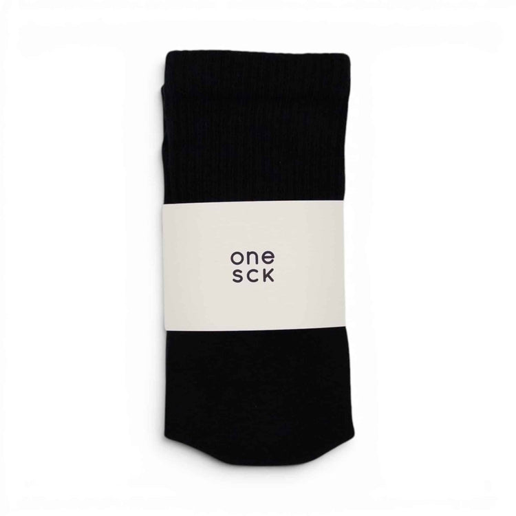 Black Ribbed Soft Touch Cotton Socks -Pair Socks