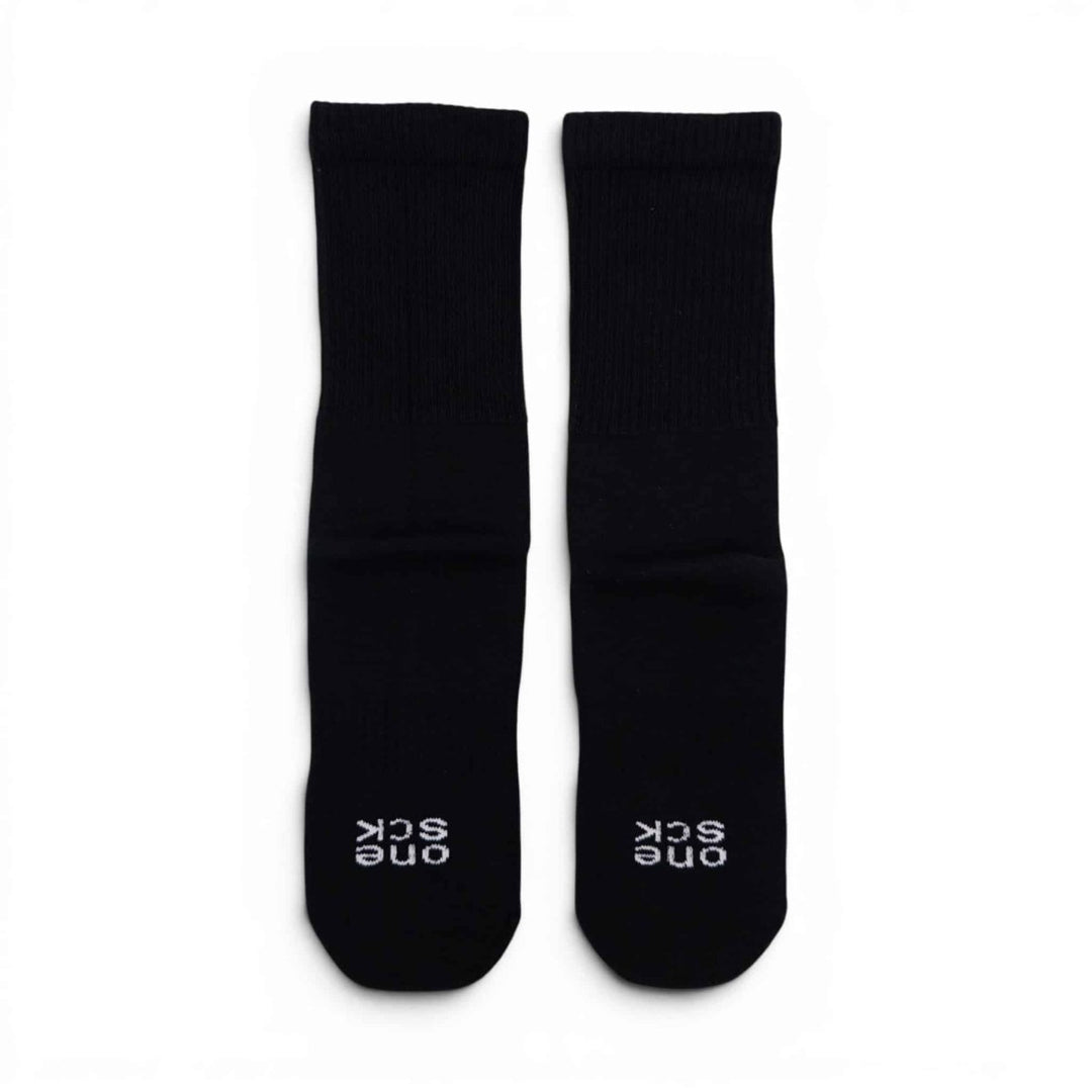 Black Ribbed Soft Touch Cotton Socks -Pair Socks
