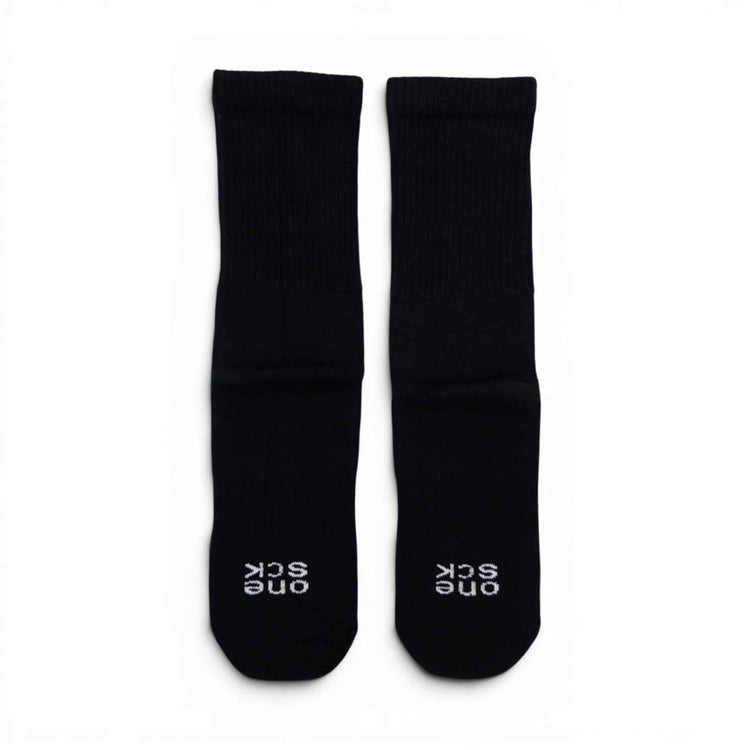 Black Ribbed Soft Touch Cotton Socks -Pair Socks