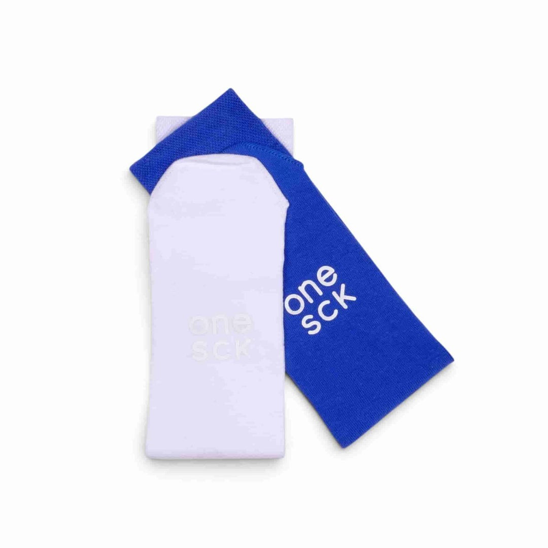 Blue &amp; White Football Fan Socks – Team Colour Socks -Odd Socks