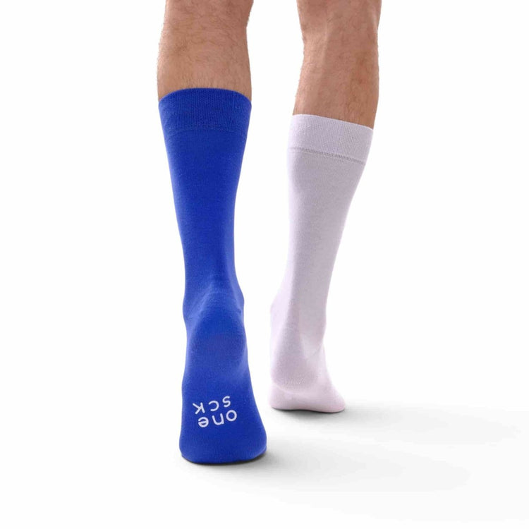 Blue & White Football Fan Socks – Team Colour Socks -Odd Socks
