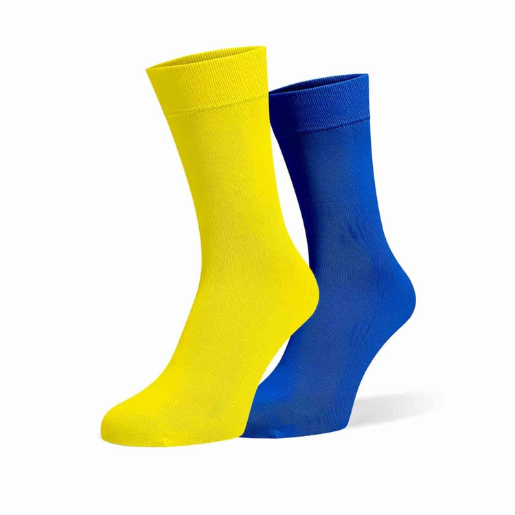 Blue & Yellow Football Fan Socks – Team Colour Socks -Odd Socks
