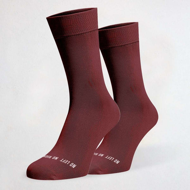 Brown Cotton Crew Socks - Twin Socks