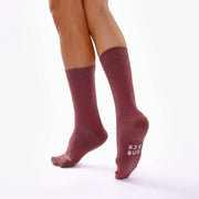 Brown Cotton Crew Socks - Twin Socks