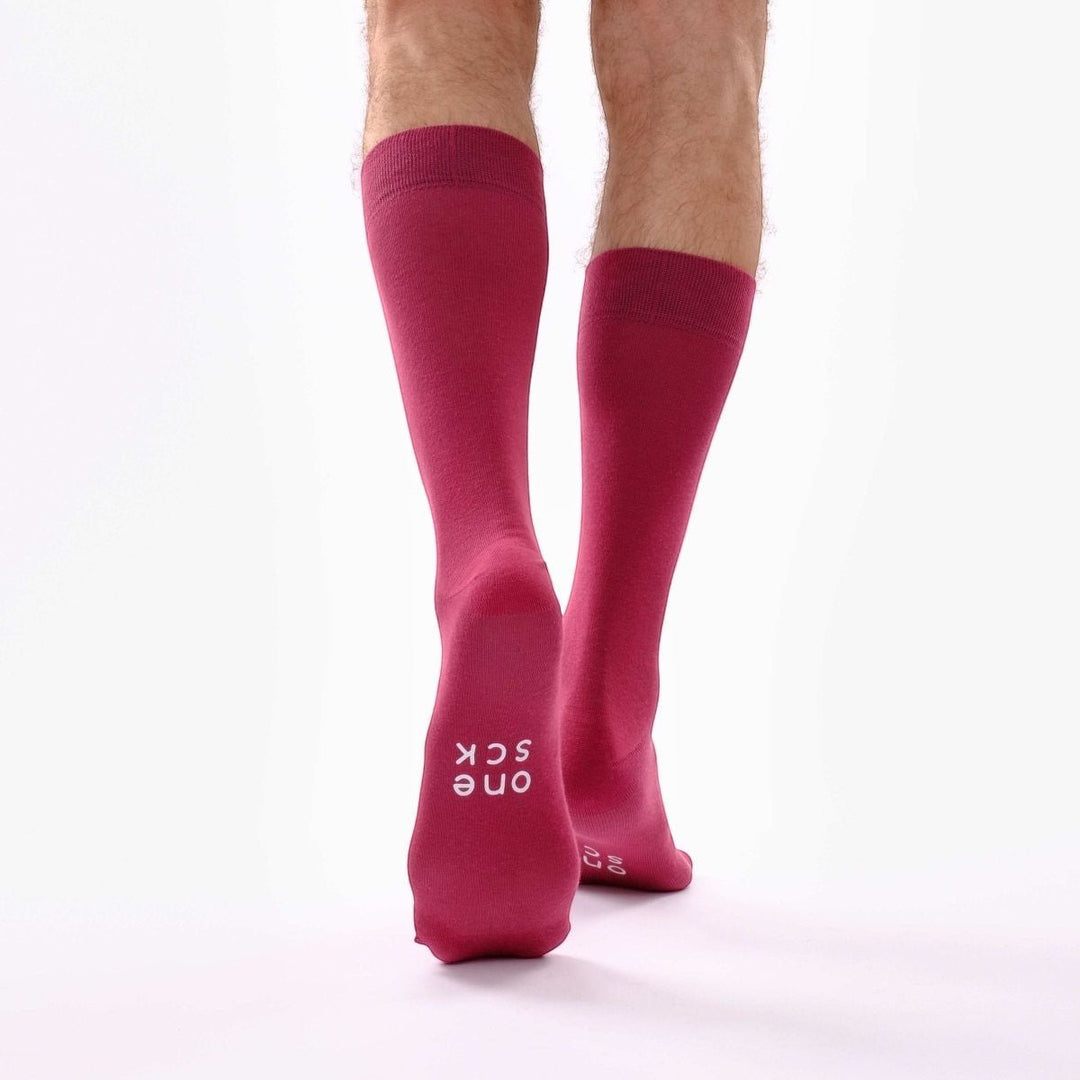 Burgundy Cotton Socks -Pair Socks