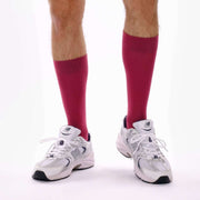 Burgundy Organic Cotton Crew Socks - Twin Socks