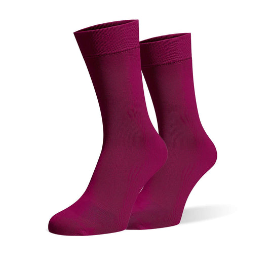 Burgundy Twin Cotton Socks