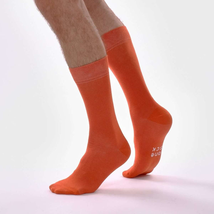 Burnt Orange Cotton Socks -Pair Socks