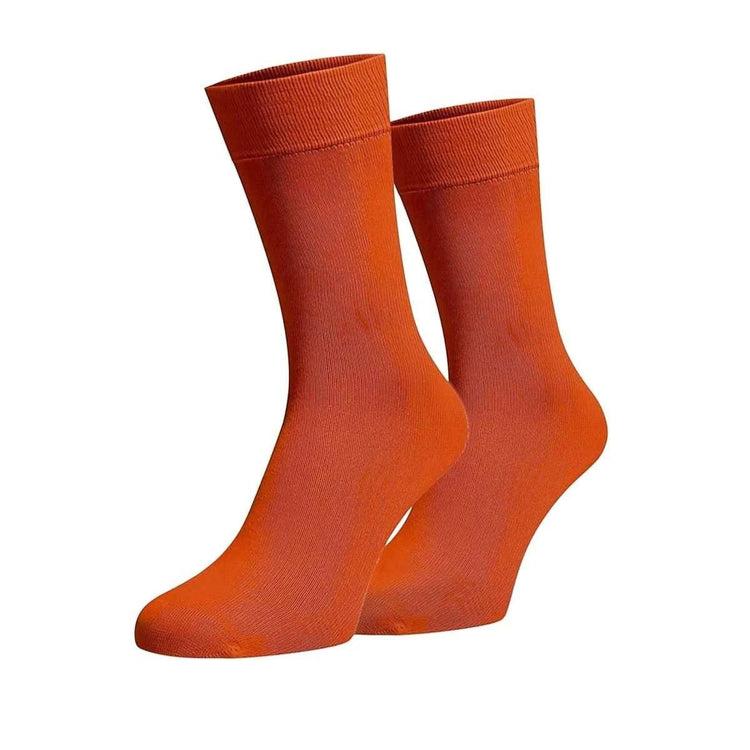 Burnt Orange Cotton Socks -Pair Socks