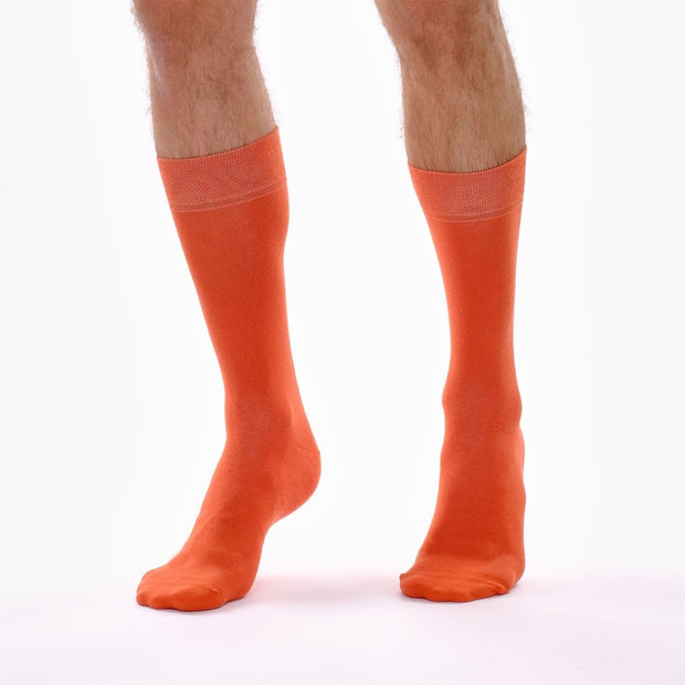 Burnt Orange Organic Cotton Crew Socks - Twin Socks