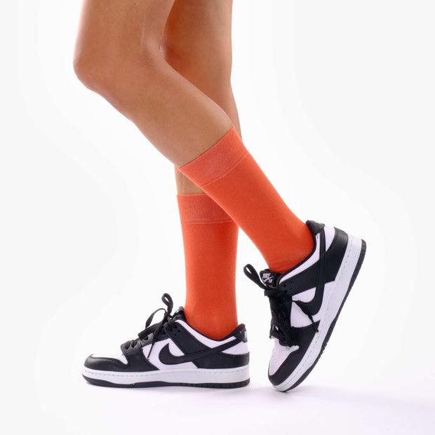 Burnt Orange Organic Cotton Crew Socks - Twin Socks