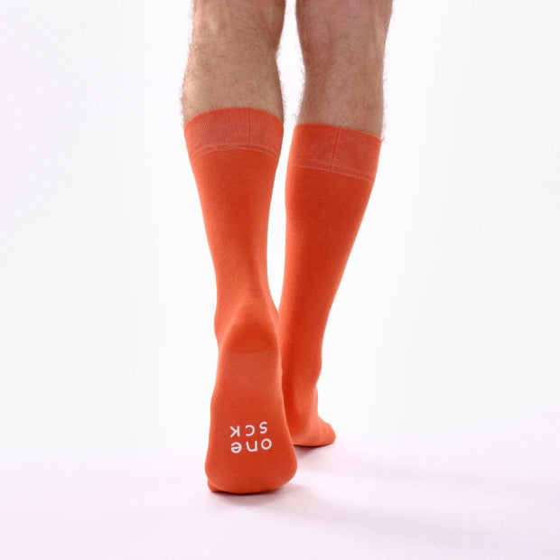 Burnt Orange Organic Cotton Crew Socks - Twin Socks