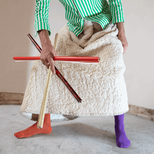 Burnt Orange & Purple Odd Socks – Mismatched Cotton Crew Socks - Odd Socks