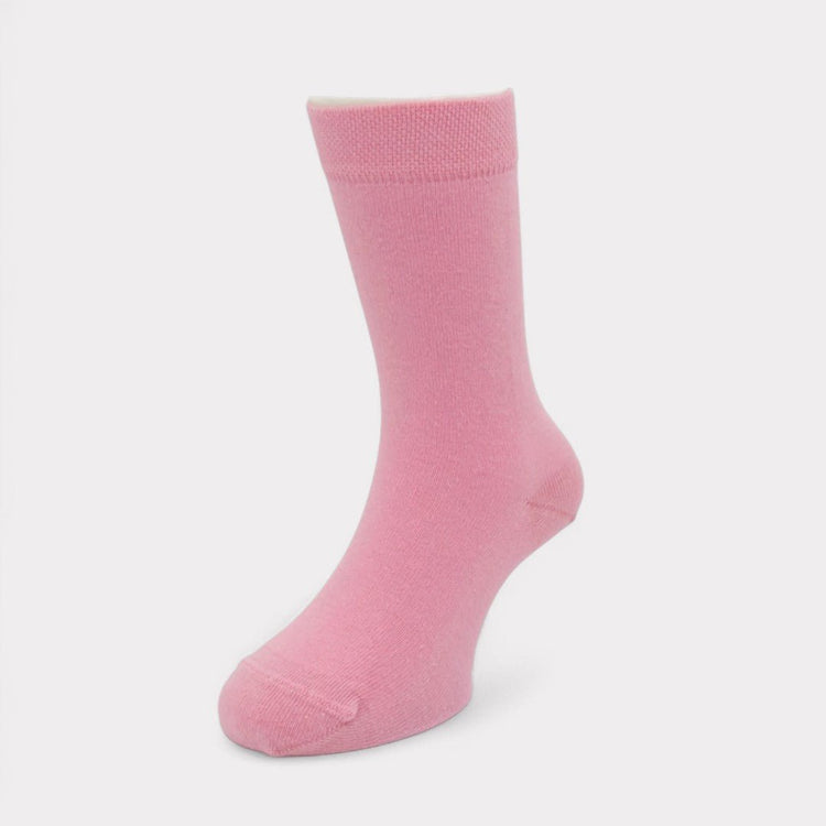 Candy Pink Organic Cotton Crew Kids Socks -Kids Socks