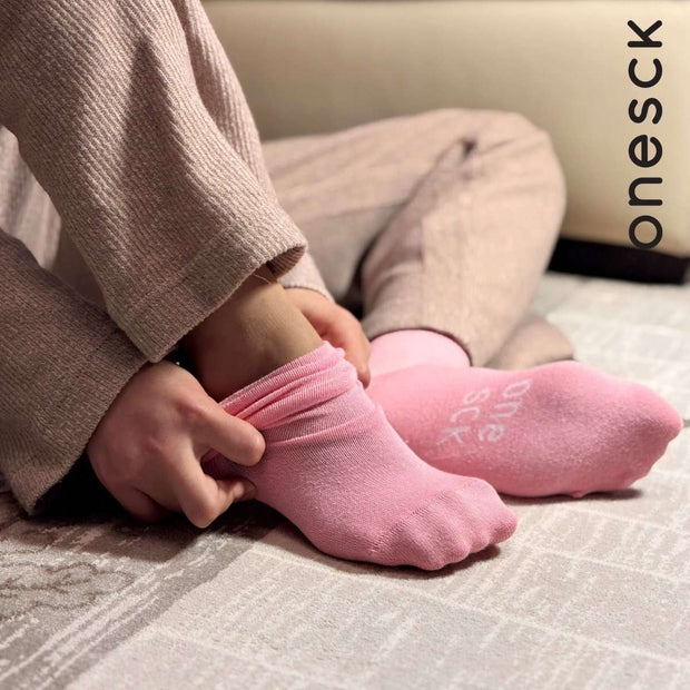 Candy Pink Organic Cotton Crew Kids Socks - Twin Socks