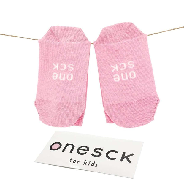 Candy Pink Organic Cotton Crew Kids Socks - Twin Socks
