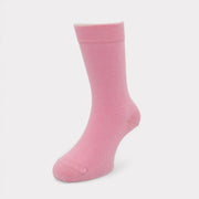 Candy Pink Organic Cotton Crew Kids Socks - Twin Socks