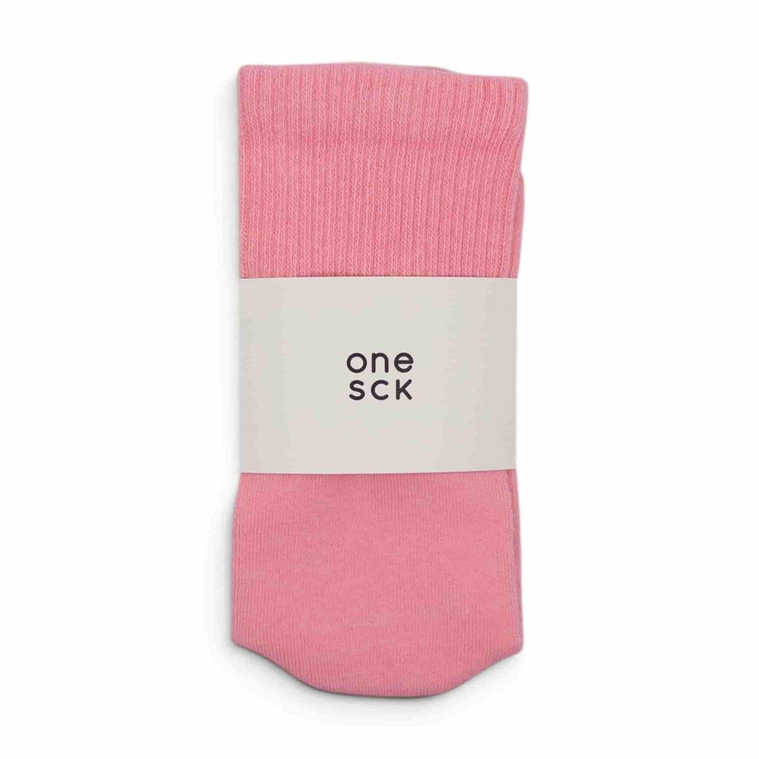 Candy Pink Ribbed Soft Touch Cotton Socks -Pair Socks