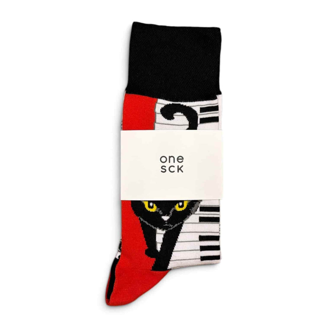 Piano Cat Organic Cotton Socks