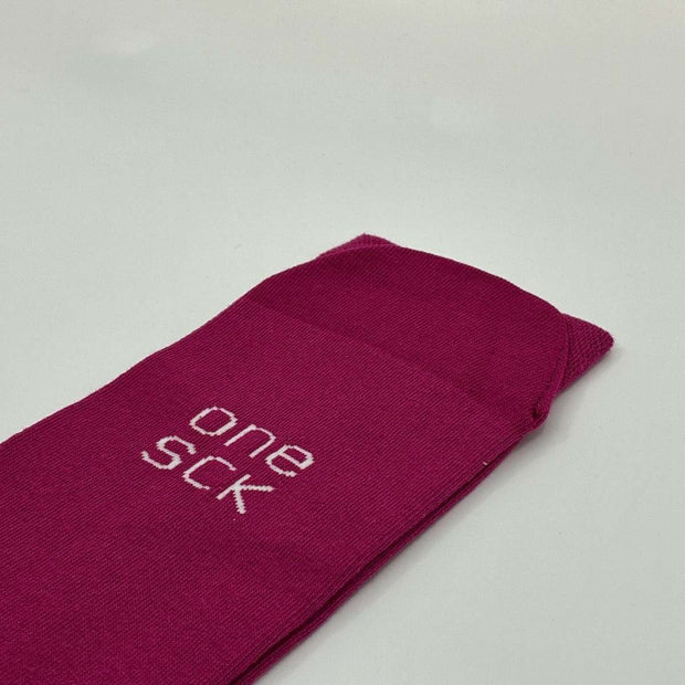 Cerise Organic Cotton Crew Socks - Twin Socks
