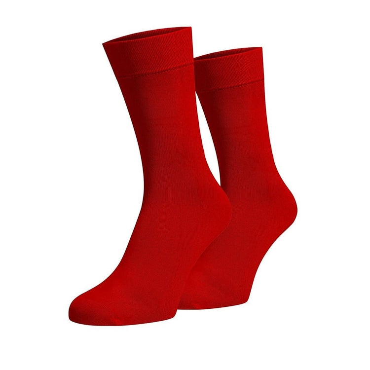 Cherry Red Organic Cotton Socks -Pair Socks
