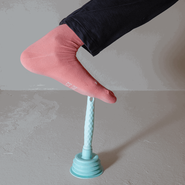 Coral Pink One - Single Socks