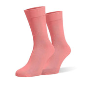 Coral Pink Organic Cotton Crew Socks - Twin Socks