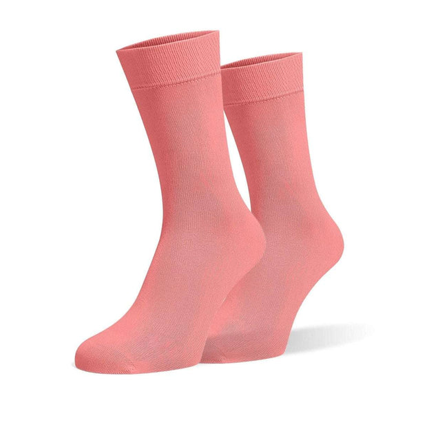 Coral Pink Organic Cotton Crew Socks - Twin Socks