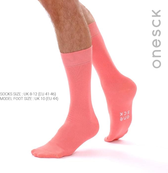 Coral Pink Organic Cotton Socks -Pair Socks