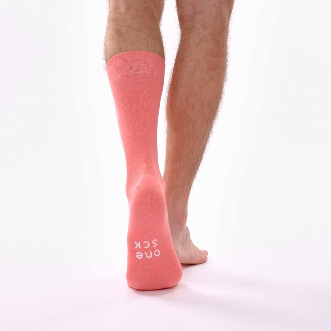Coral Pink Single Sock -Single Socks