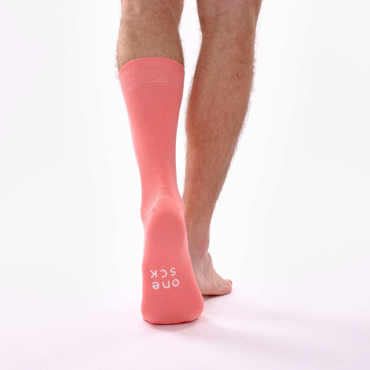 Coral Pink Single Sock -Single Socks