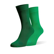 Dark Green & Green Odd Socks – Mismatched Cotton Crew Socks - Odd Socks