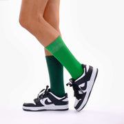 Dark Green & Green Odd Socks – Mismatched Cotton Crew Socks - Odd Socks