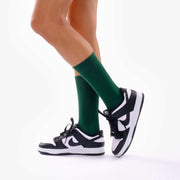 Dark Green Organic Cotton Crew Socks - Twin Socks